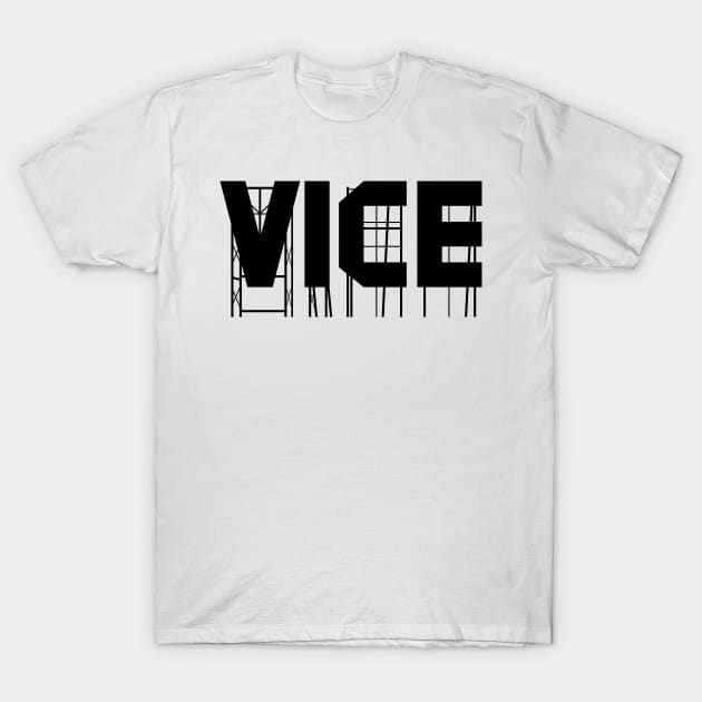 VICE Black - GTA 6 T-Shirt by TheVectorMonkeys